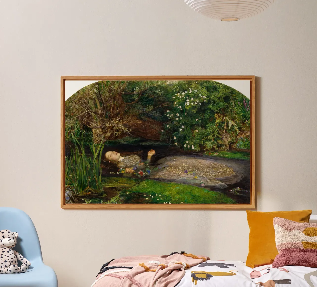 L'Ofelia di John Everett Millais alluminio dibond da Venus Art