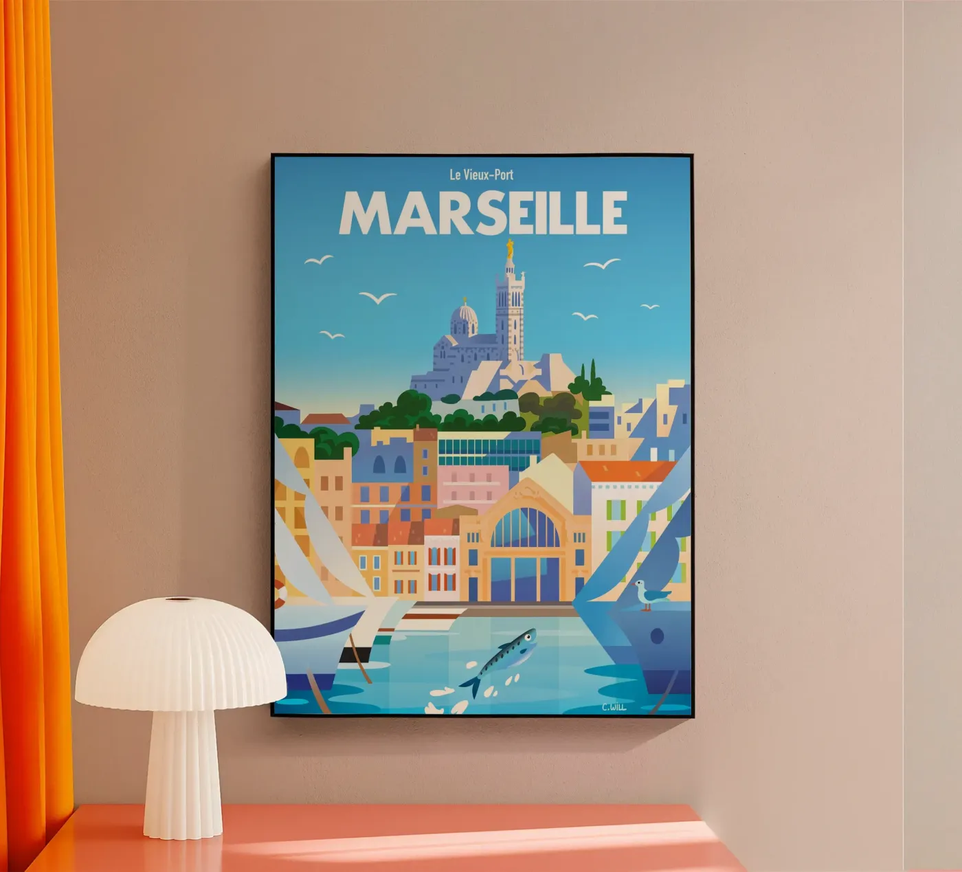 Marseille acryl van C.WILL