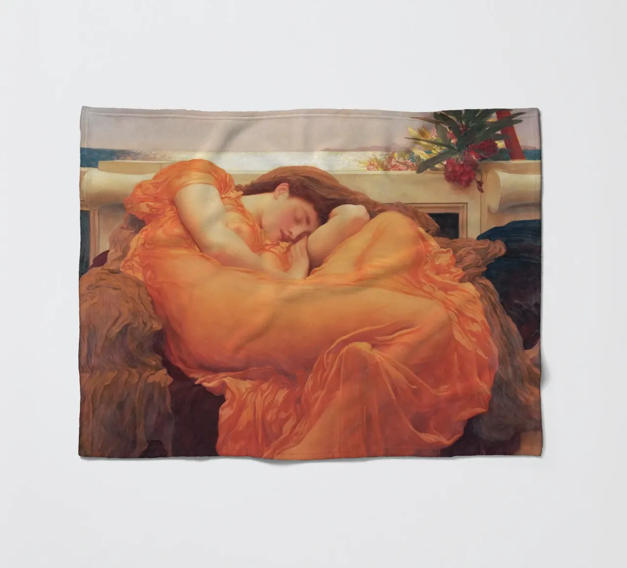 Giugno fiammeggiante di Lord Frederic Leighton coperta in pile da Venus Art