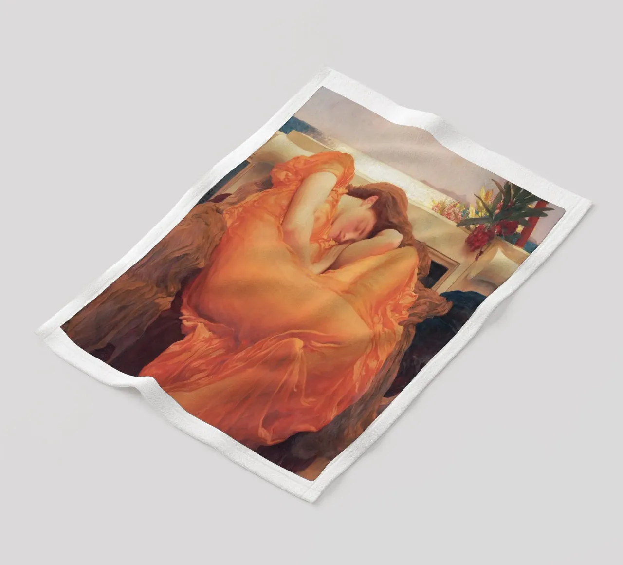 Giugno fiammeggiante di Lord Frederic Leighton coperta in pile da Venus Art