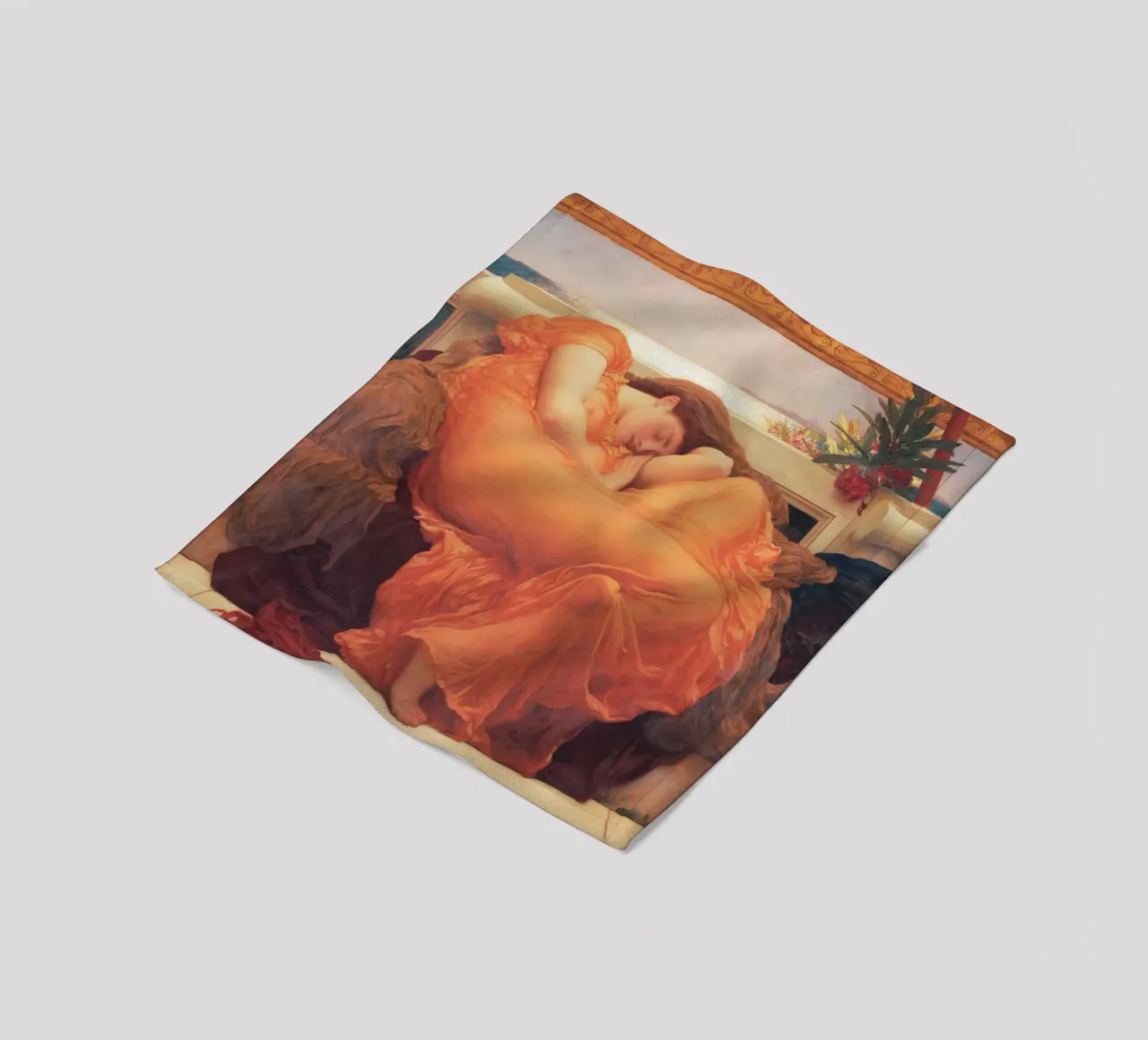 Giugno fiammeggiante di Lord Frederic Leighton coperta in pile da Venus Art