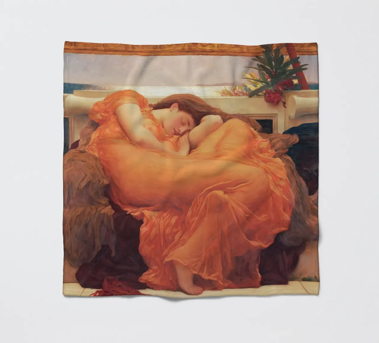 Giugno fiammeggiante di Lord Frederic Leighton coperta in pile da Venus Art