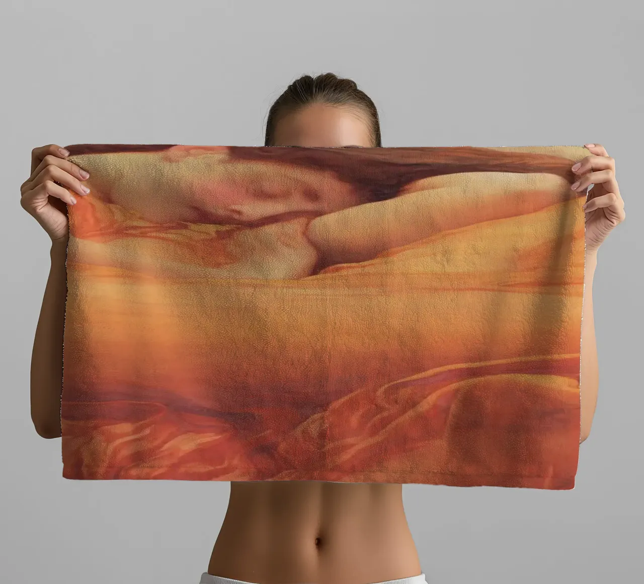 Flaming June by Lord Frederic Leighton towel by Venus Art