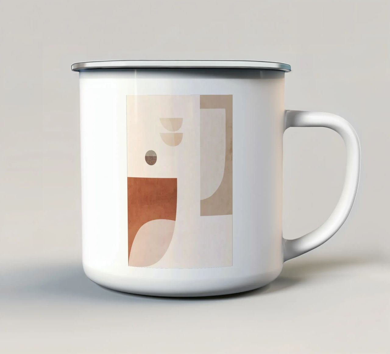 Forme astratte minimali 91 tazza in smalto da ThingDesign