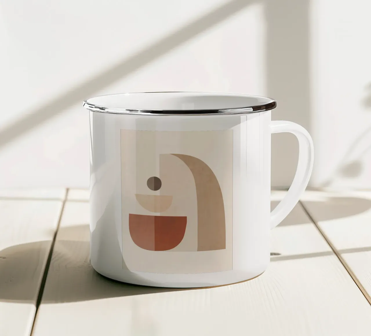 Forme astratte minimali 92 tazza in smalto da ThingDesign