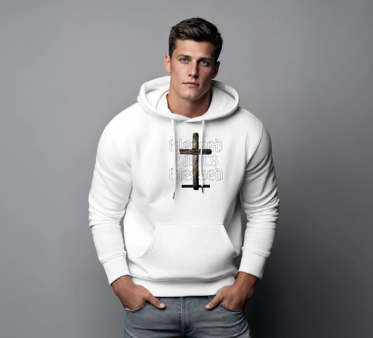 BLESSED BASICS felpa con cappuccio da Einfach Uebel