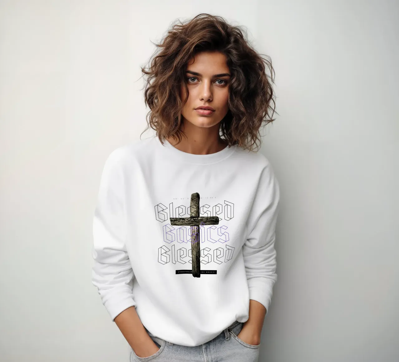 BLESSED BASICS felpa da Einfach Uebel