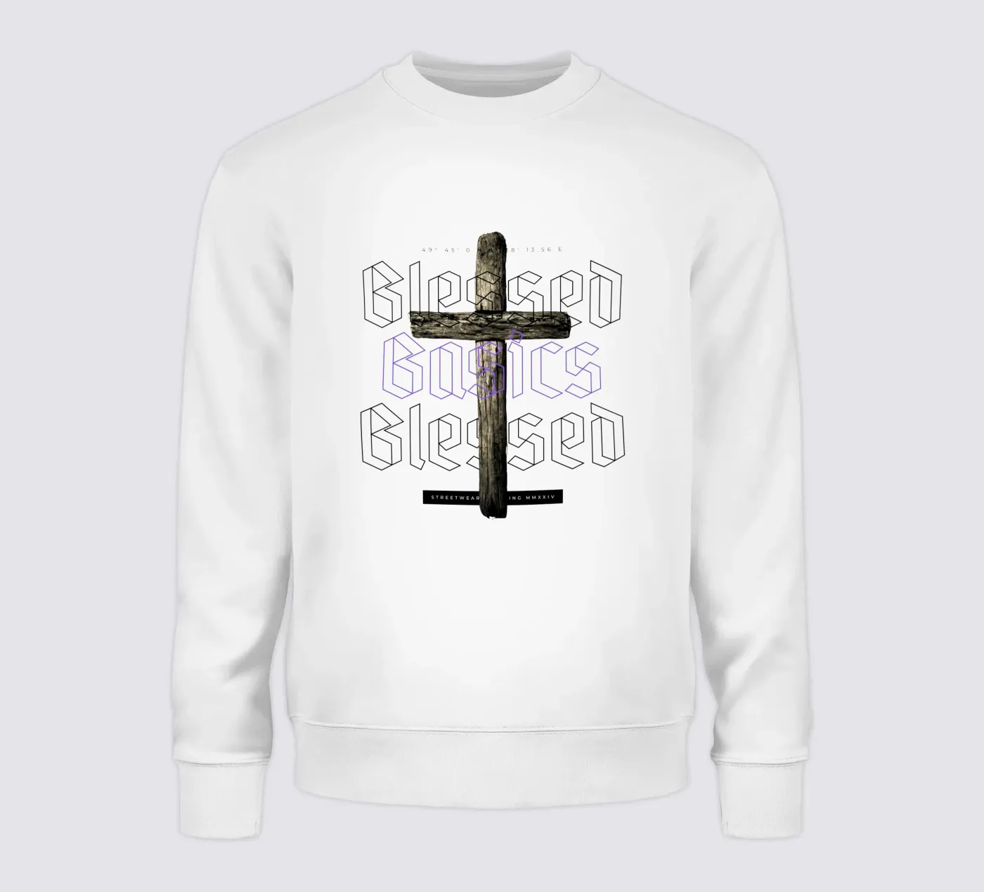 BLESSED BASICS felpa da SMRT STUDIO