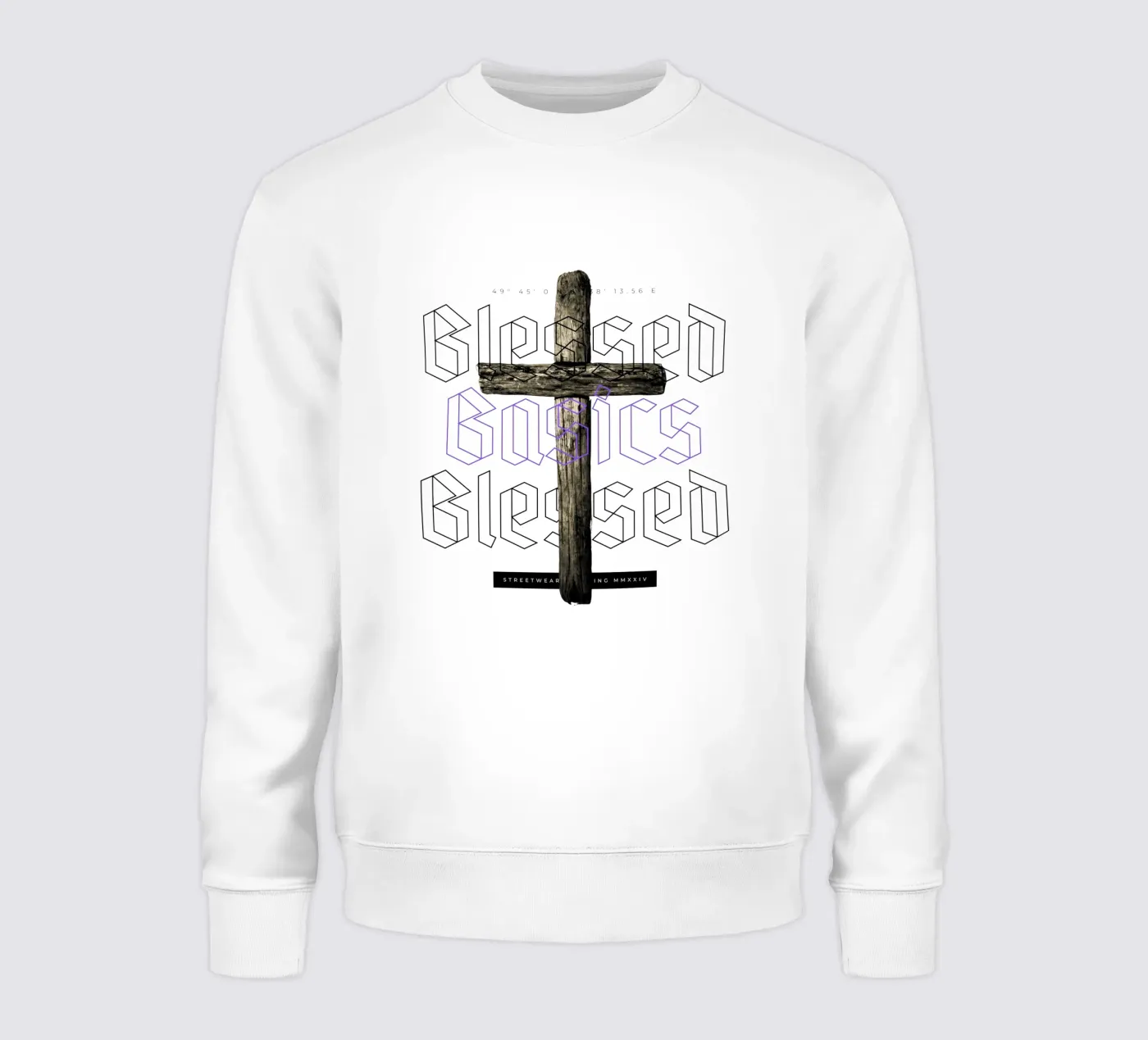 BLESSED BASICS felpa da SMRT STUDIO