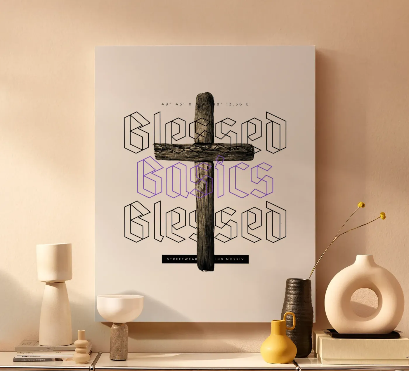 BLESSED BASICS canvas by SMRT STUDIO