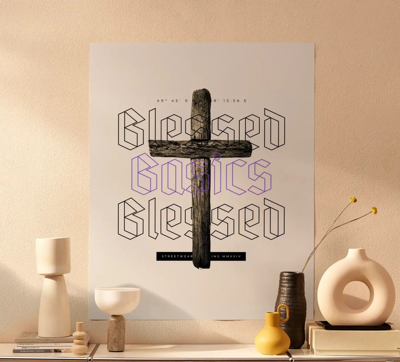 BLESSED BASICS poster van SMRT STUDIO