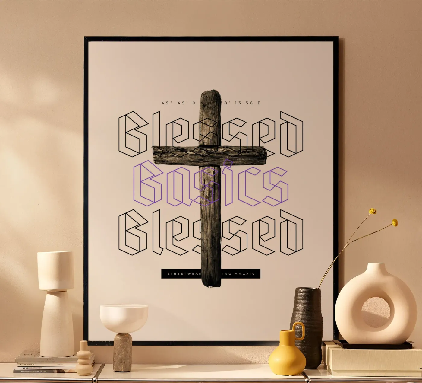 BLESSED BASICS poster van SMRT STUDIO