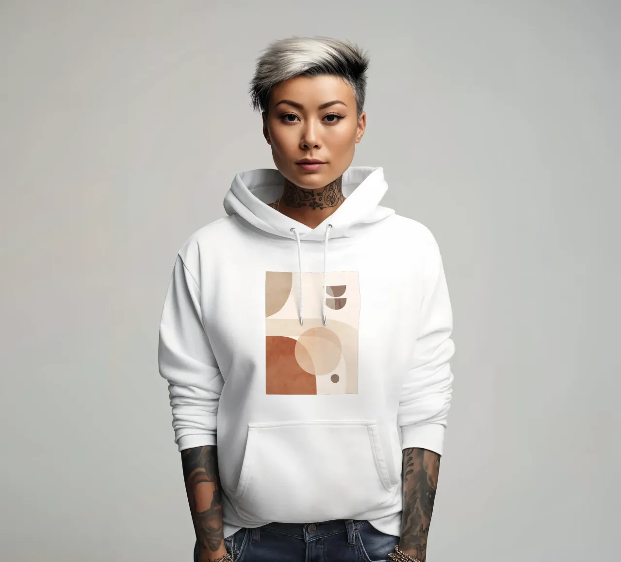 Abstracte minimale vormen 93 hoodie van ThingDesign