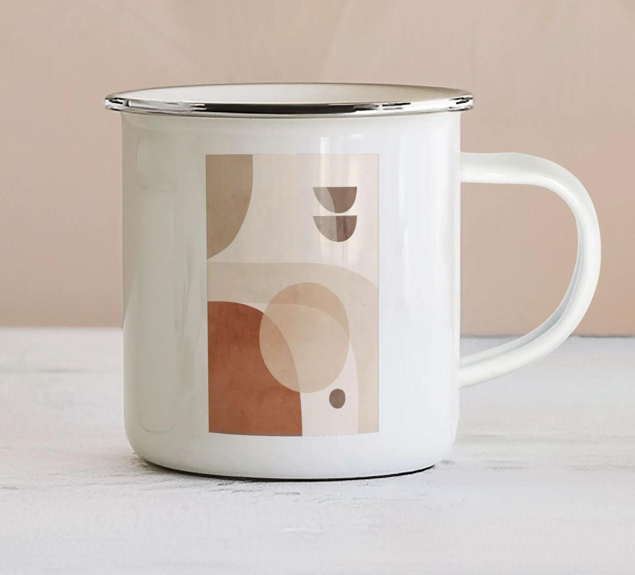 Forme astratte minimali 93 tazza in smalto da ThingDesign