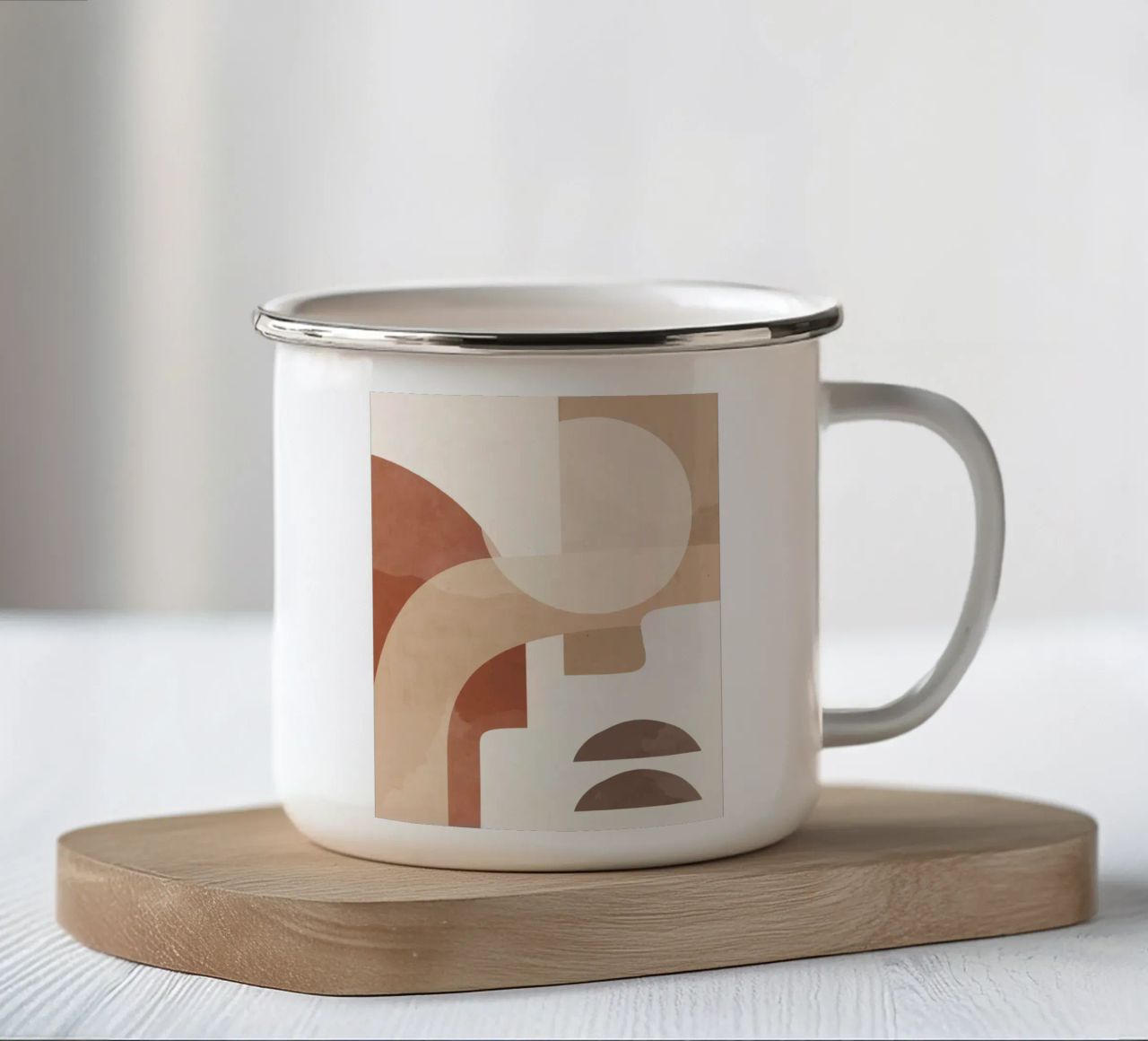 Forme astratte minimali 94 tazza in smalto da ThingDesign