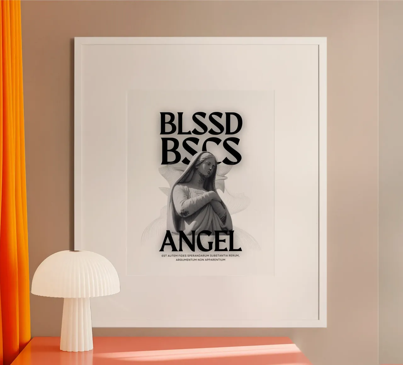 ANGEL poster con telaio in legno da Einfach Uebel