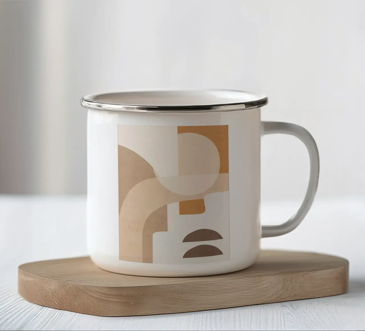 Forme astratte minimali 95 tazza in smalto da ThingDesign