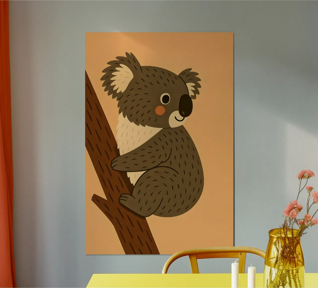 Koala auf Baum Poster von Tiny Tails & Stripes