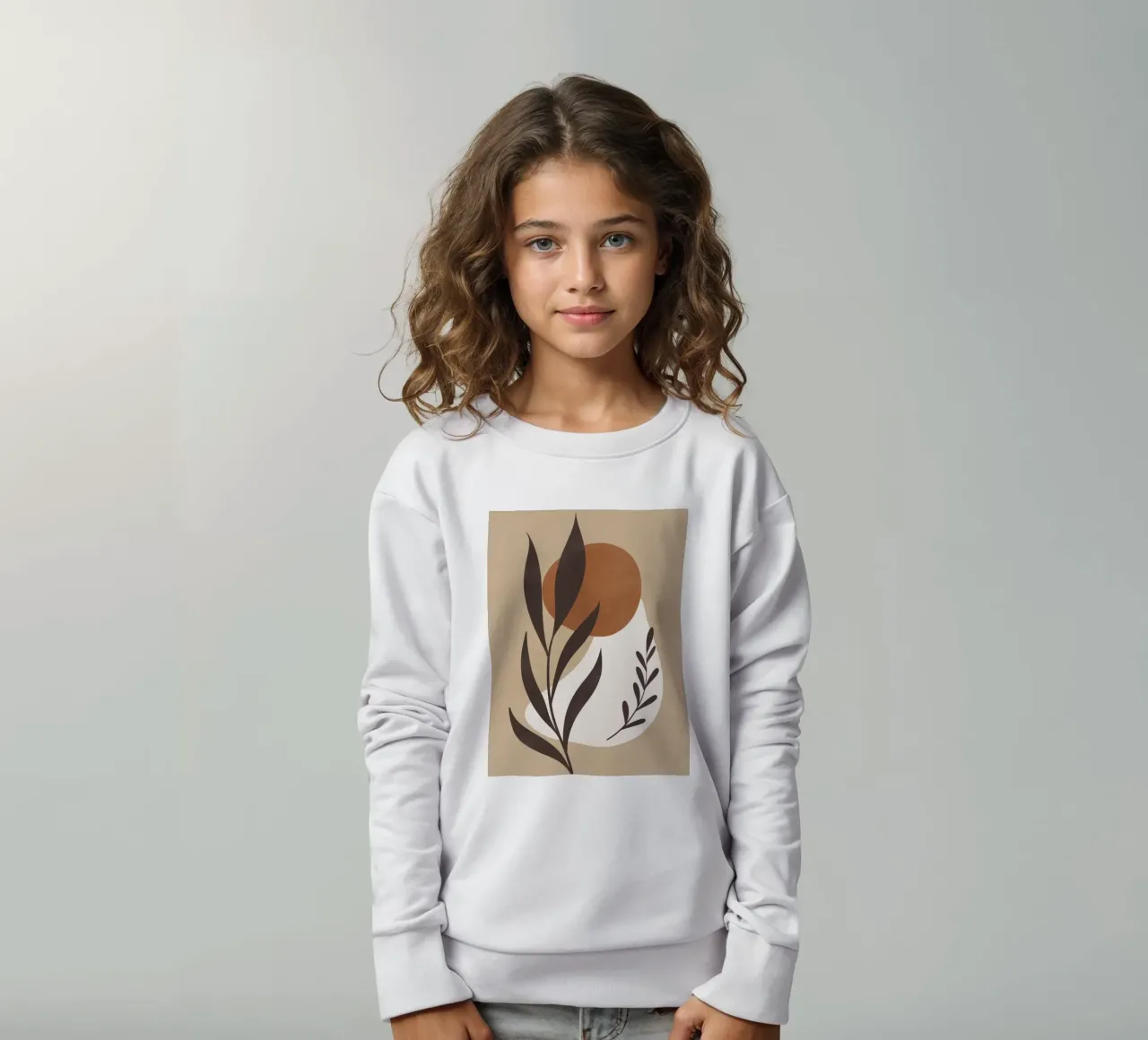 Abstract Minimal Plant 023 kids sweatshirt by ThingDesign