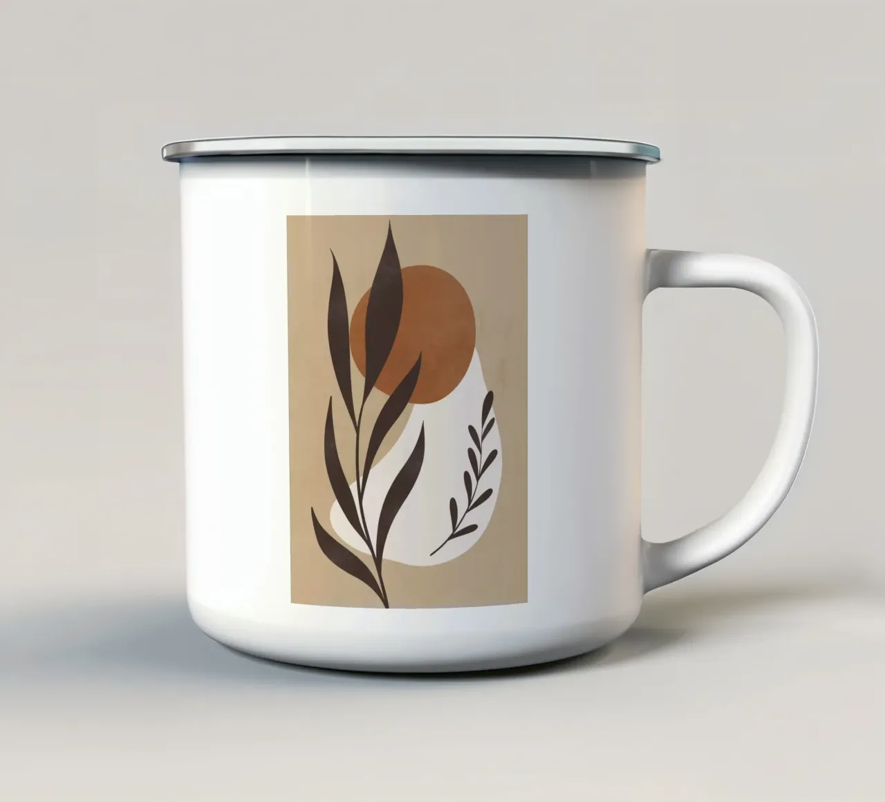 Pianta astratta minimale 023 tazza in smalto da ThingDesign