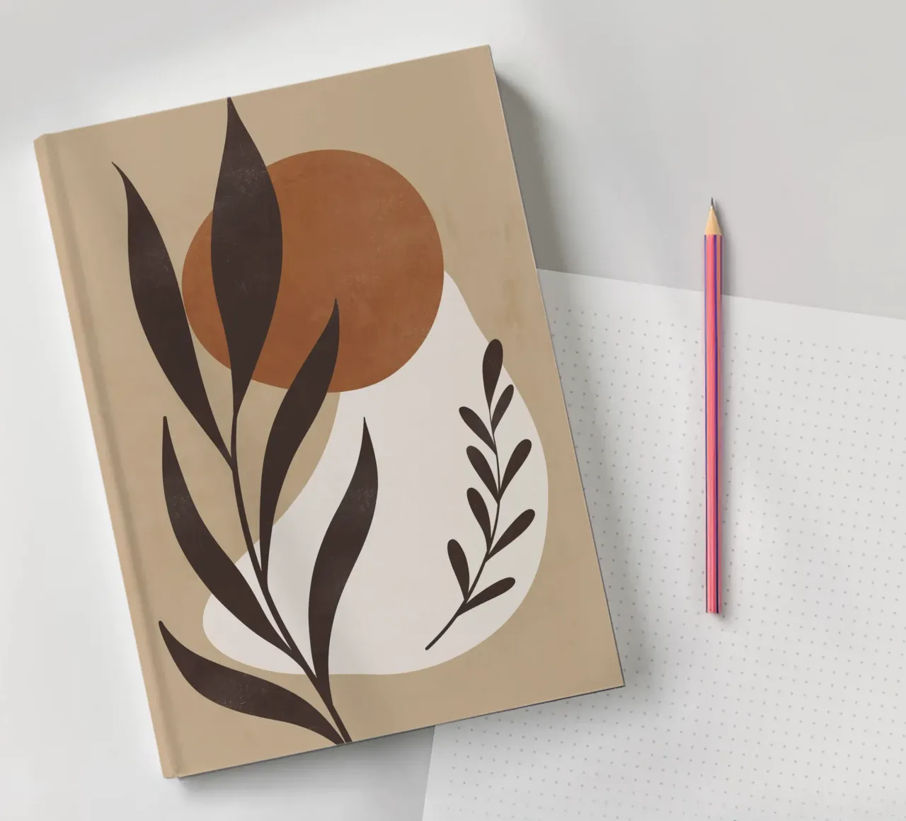Abstracte, minimale plant 023 notitieboek van ThingDesign