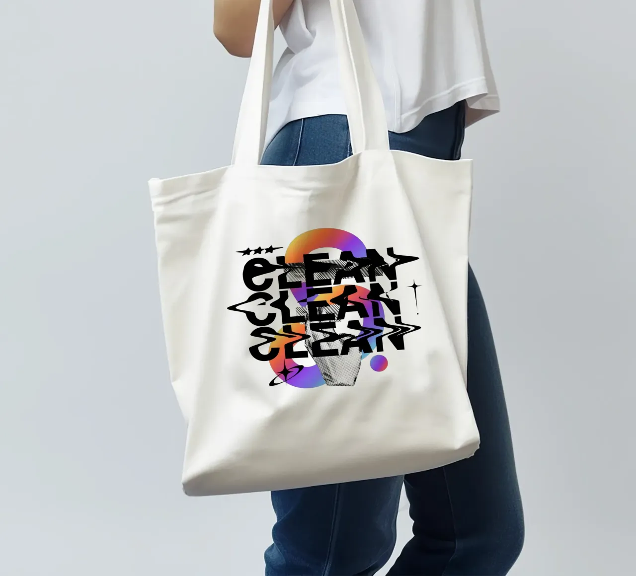 CLEAN borsa in juta da Einfach Uebel
