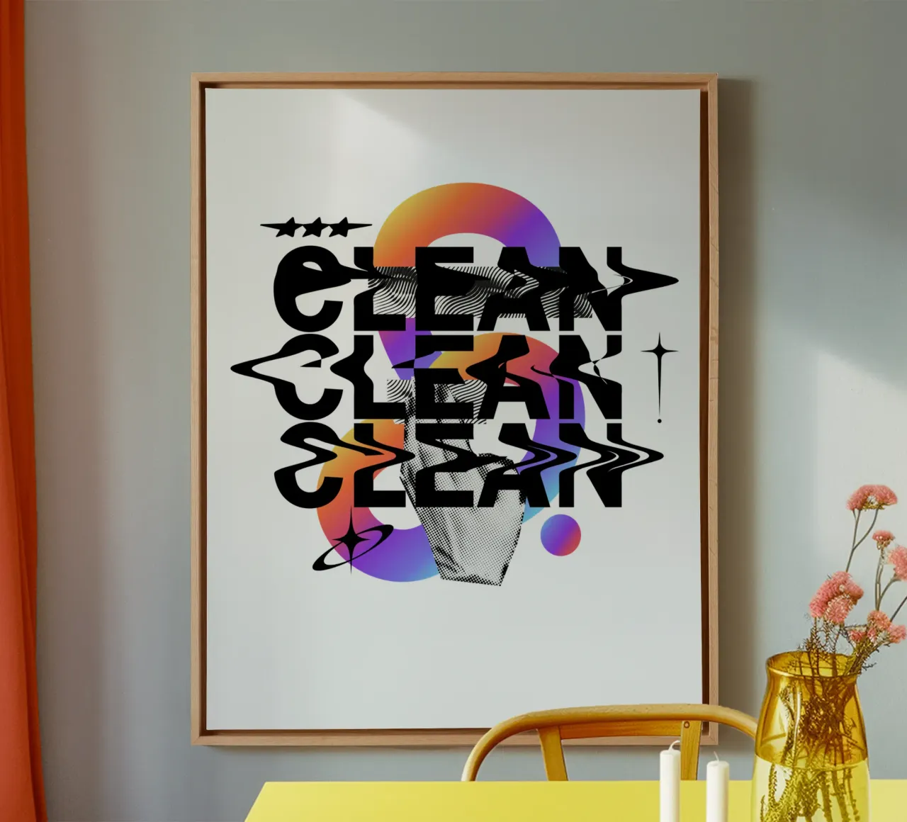 CLEAN tela con Cornice a cassetta da Einfach Uebel