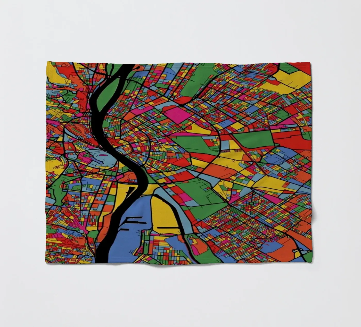 Budapest fleecedeken van The Cartography Collection