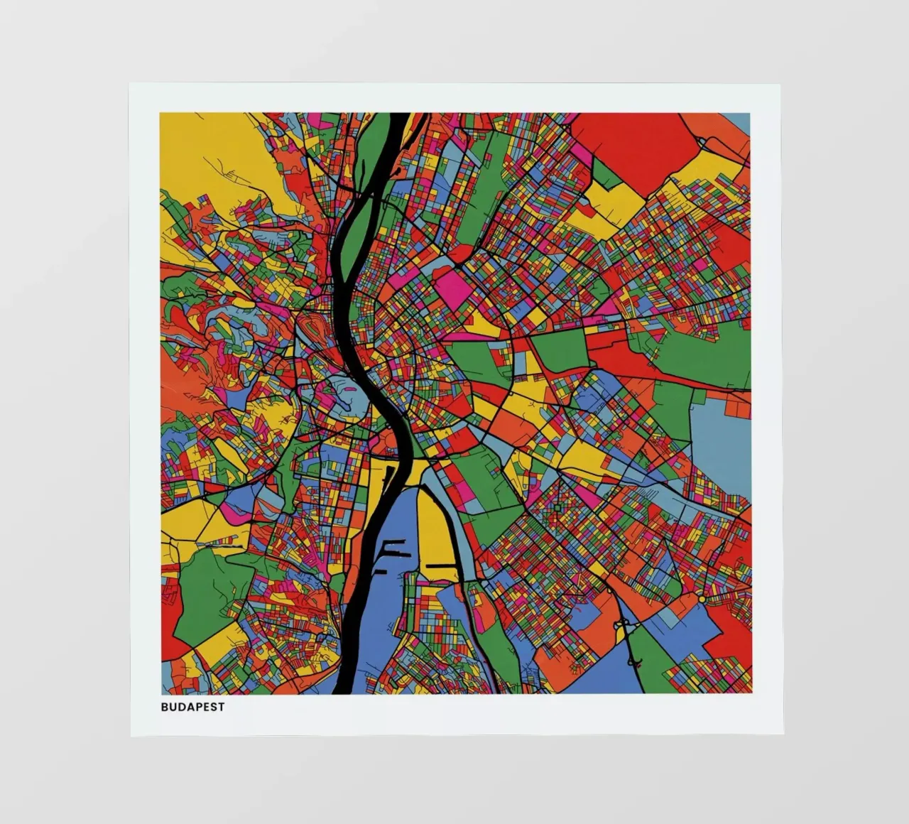 Budapest pellicola backlit da The Cartography Collection