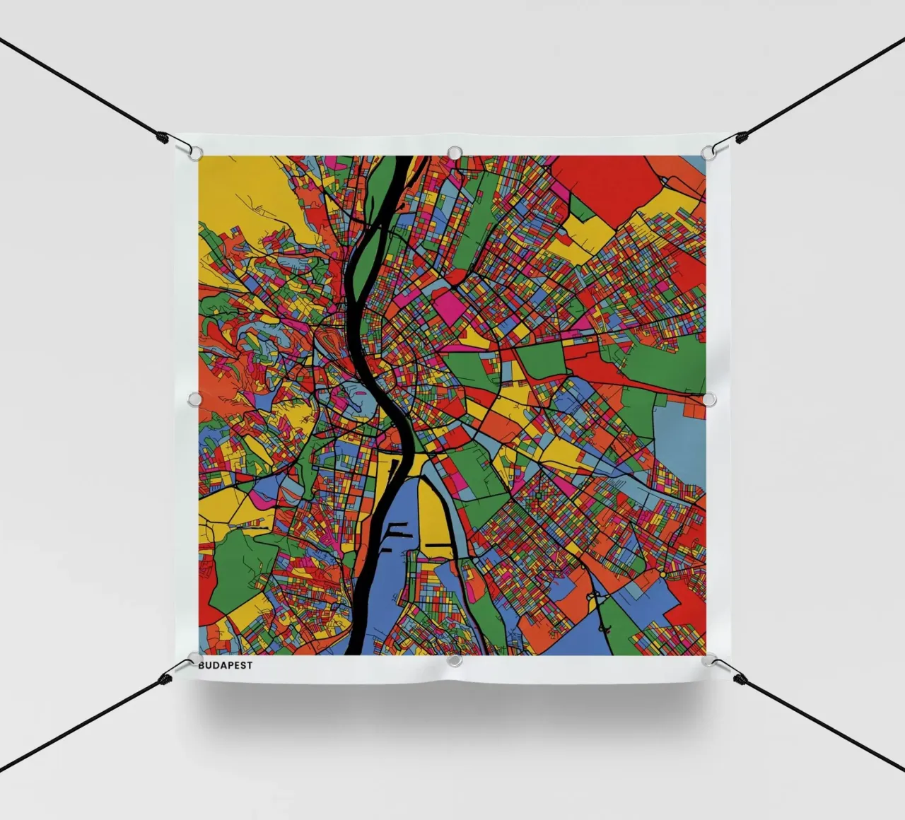 Budapest telo in pvc da The Cartography Collection