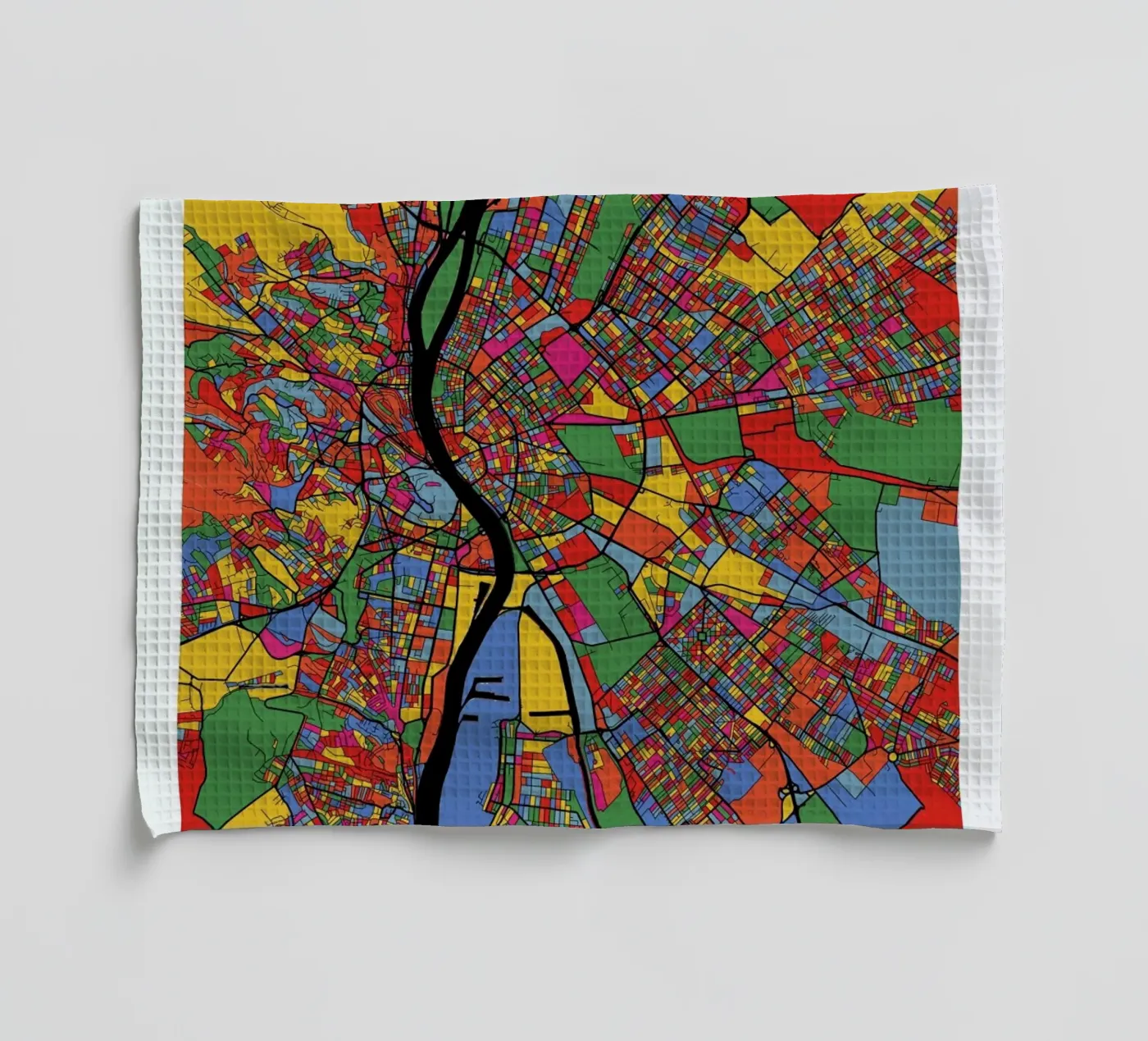 Budapest Geschirrtuch von The Cartography Collection