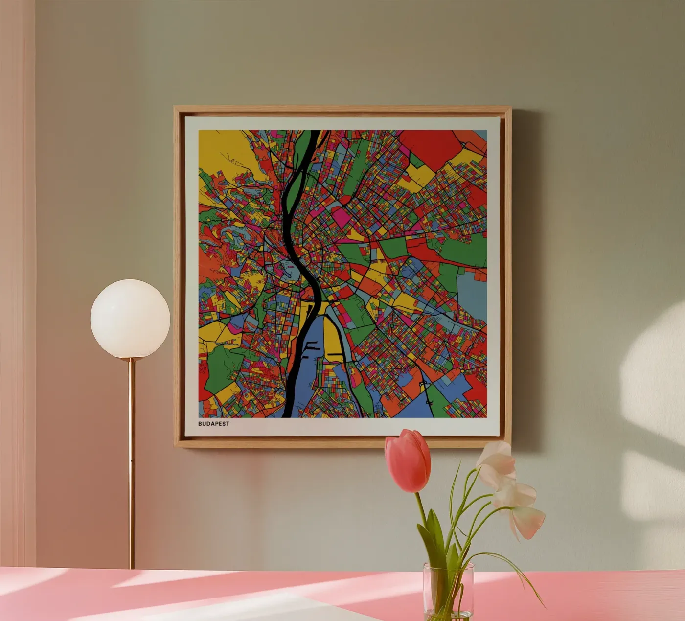 Budapest tela da The Cartography Collection