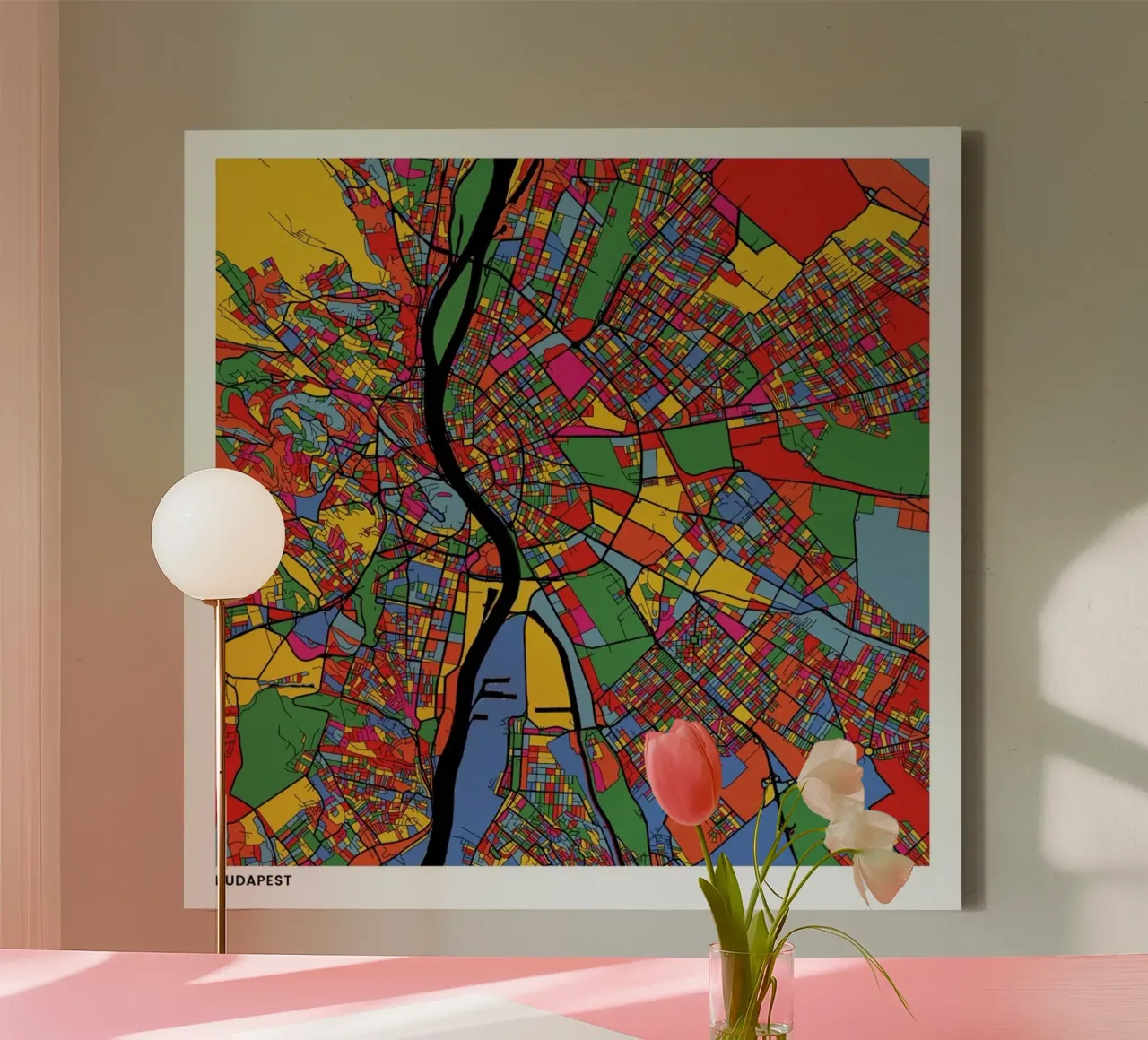 Budapest tela da The Cartography Collection