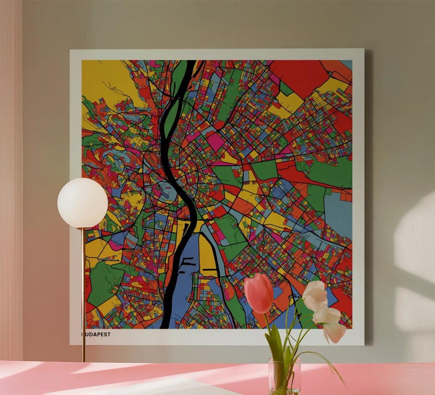 Budapest tela da The Cartography Collection