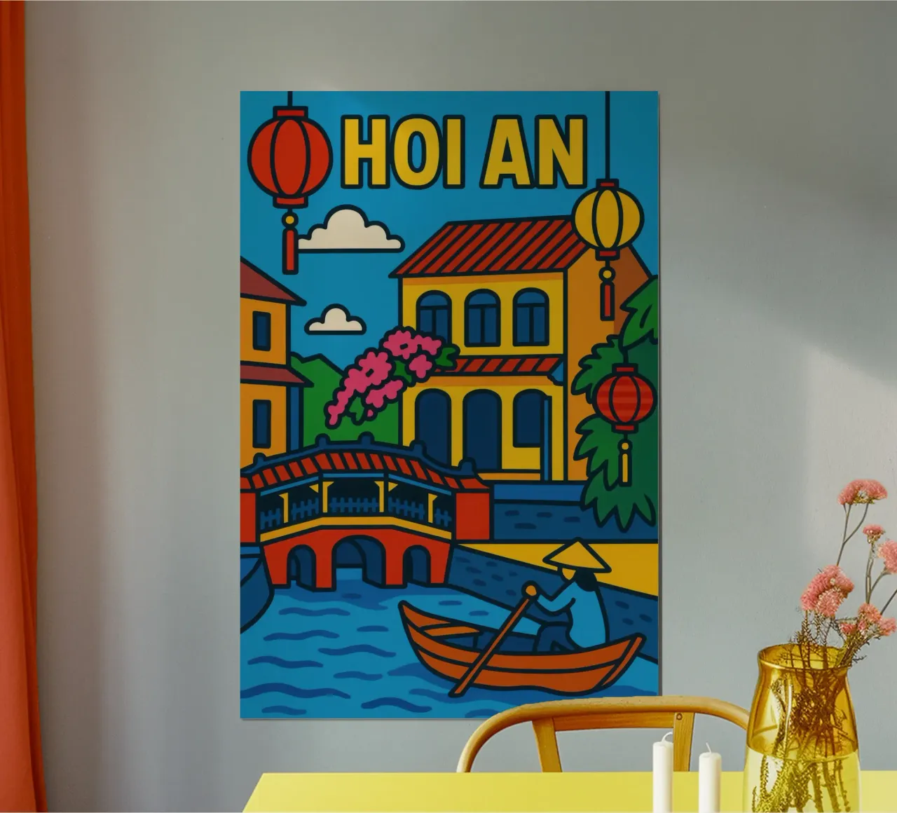 Hoi An - Il fascino eterno del Vietnam poster con telaio in alluminio da JETLAG | affiches voyage