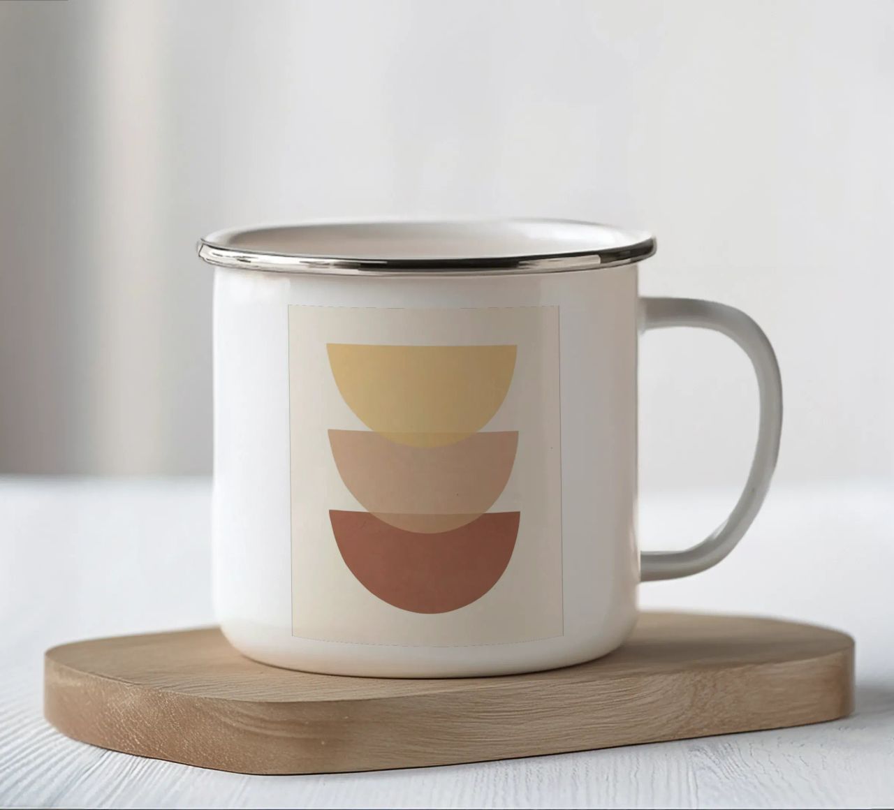 Forme astratte minimali 96 tazza in smalto da ThingDesign