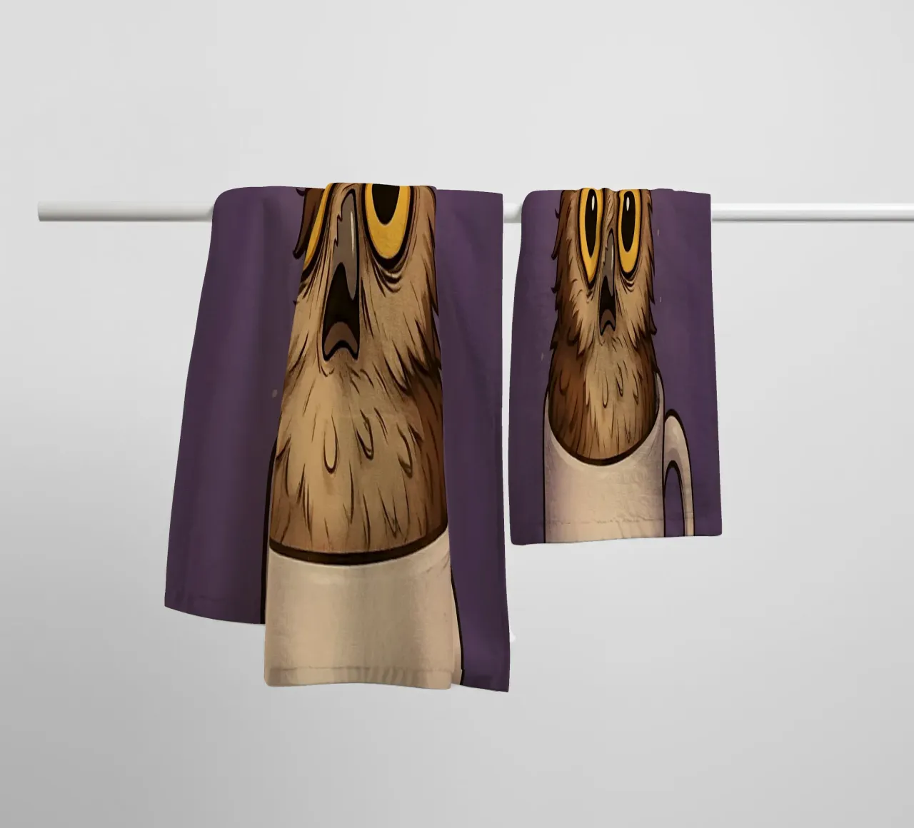 Meme divertente del gufo asciugamano da bagno da Funny Humor Art
