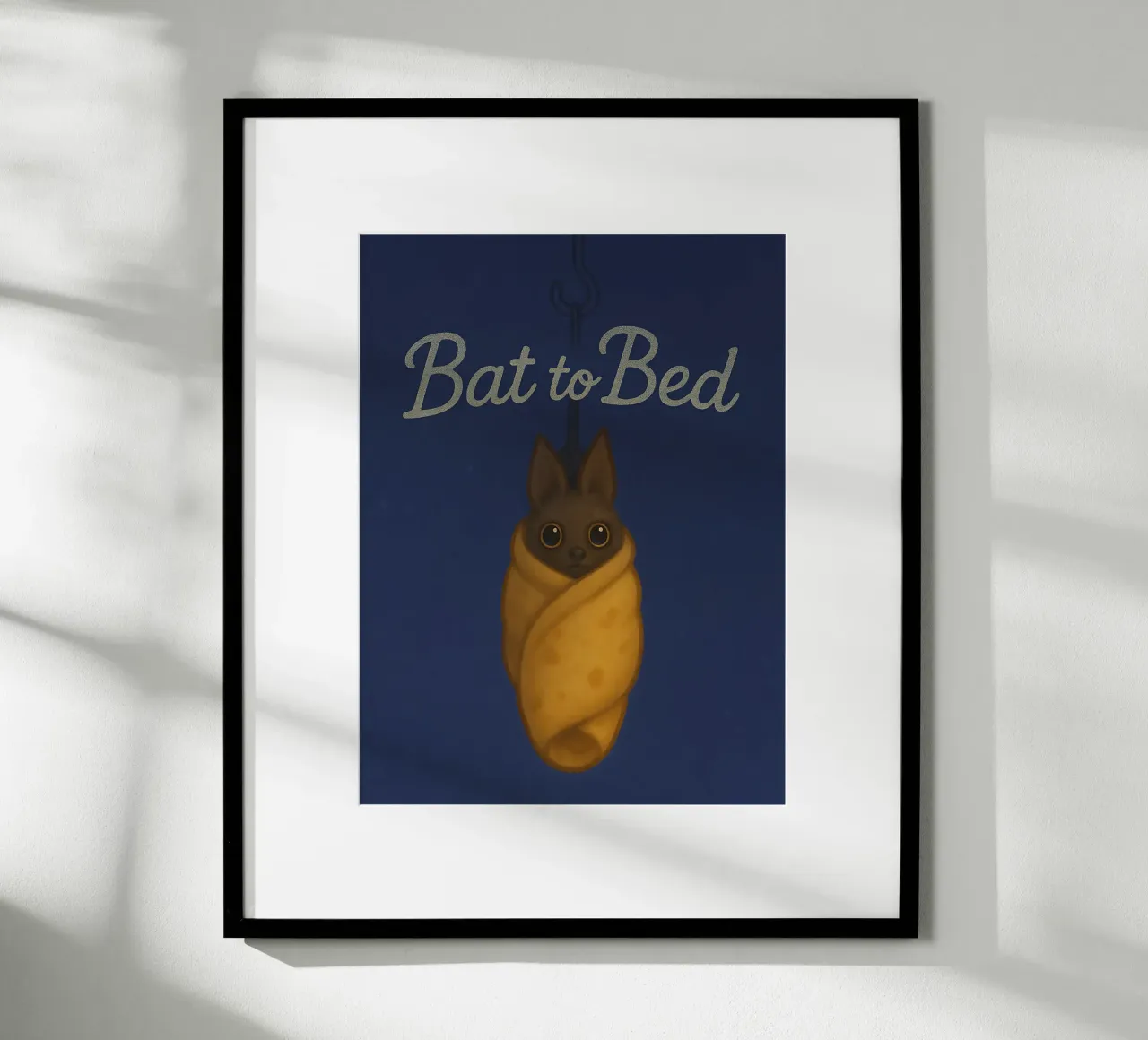 Meme divertente sui pipistrelli poster con telaio in plastica da Funny Humor Art