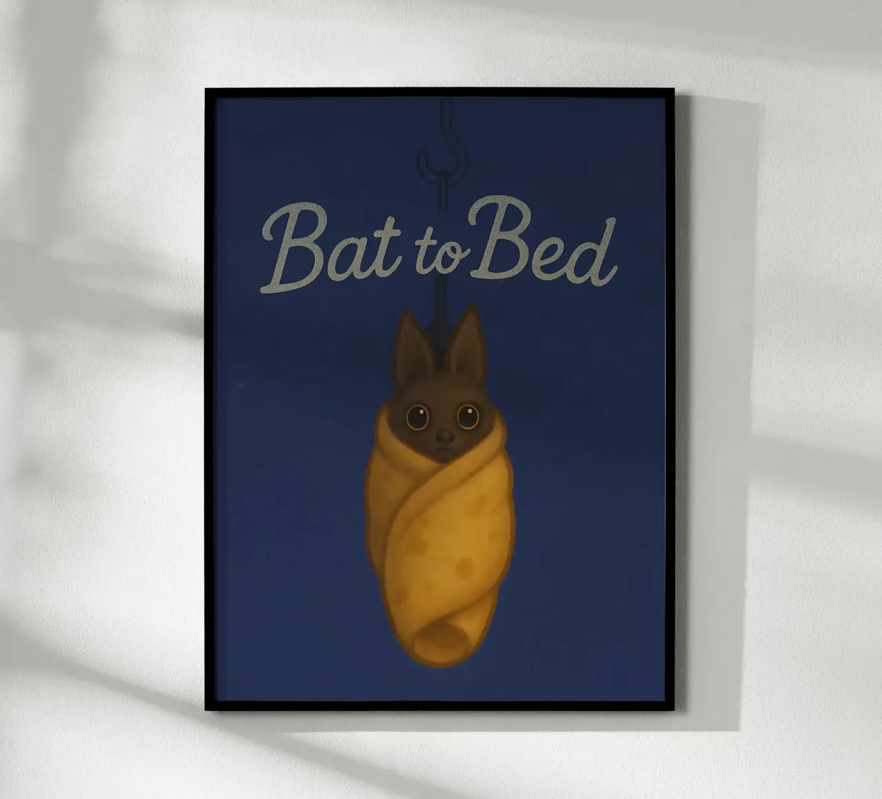 Meme divertente sui pipistrelli poster con telaio in plastica da Funny Humor Art