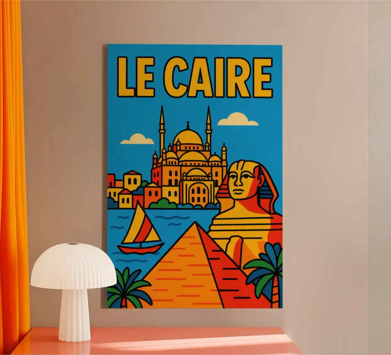 Cairo - The eternal call of Egypt canvas with Floater frame by JETLAG | affiches voyage