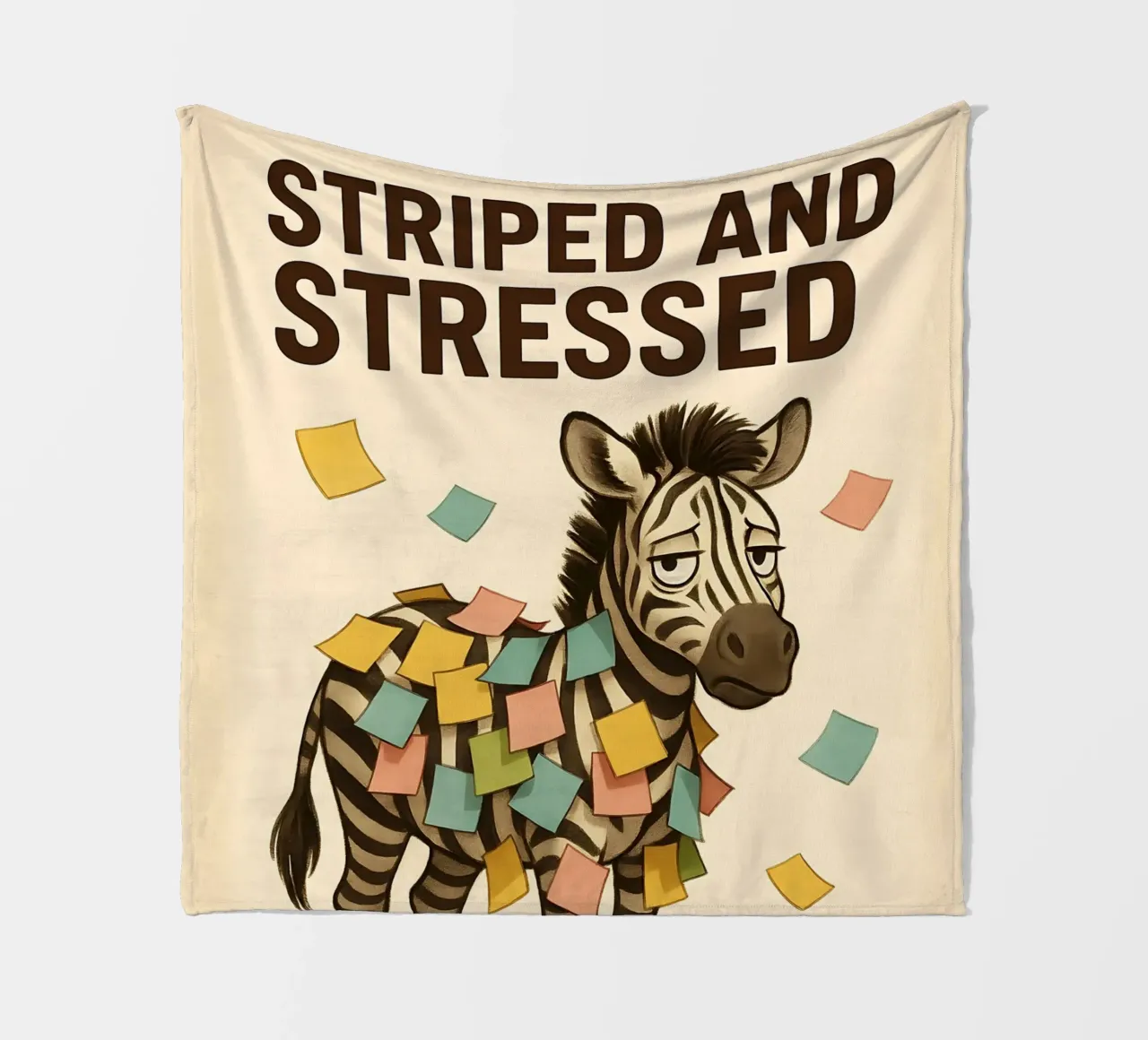 Meme divertente sulla zebra coperta in pile da Funny Humor Art