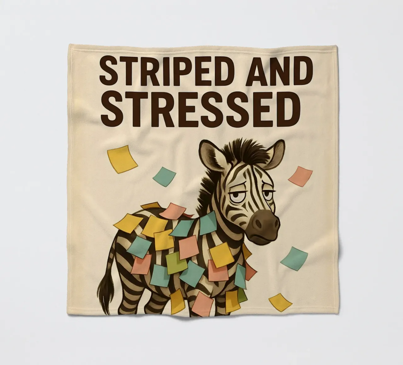Meme divertente sulla zebra coperta in pile da Funny Humor Art