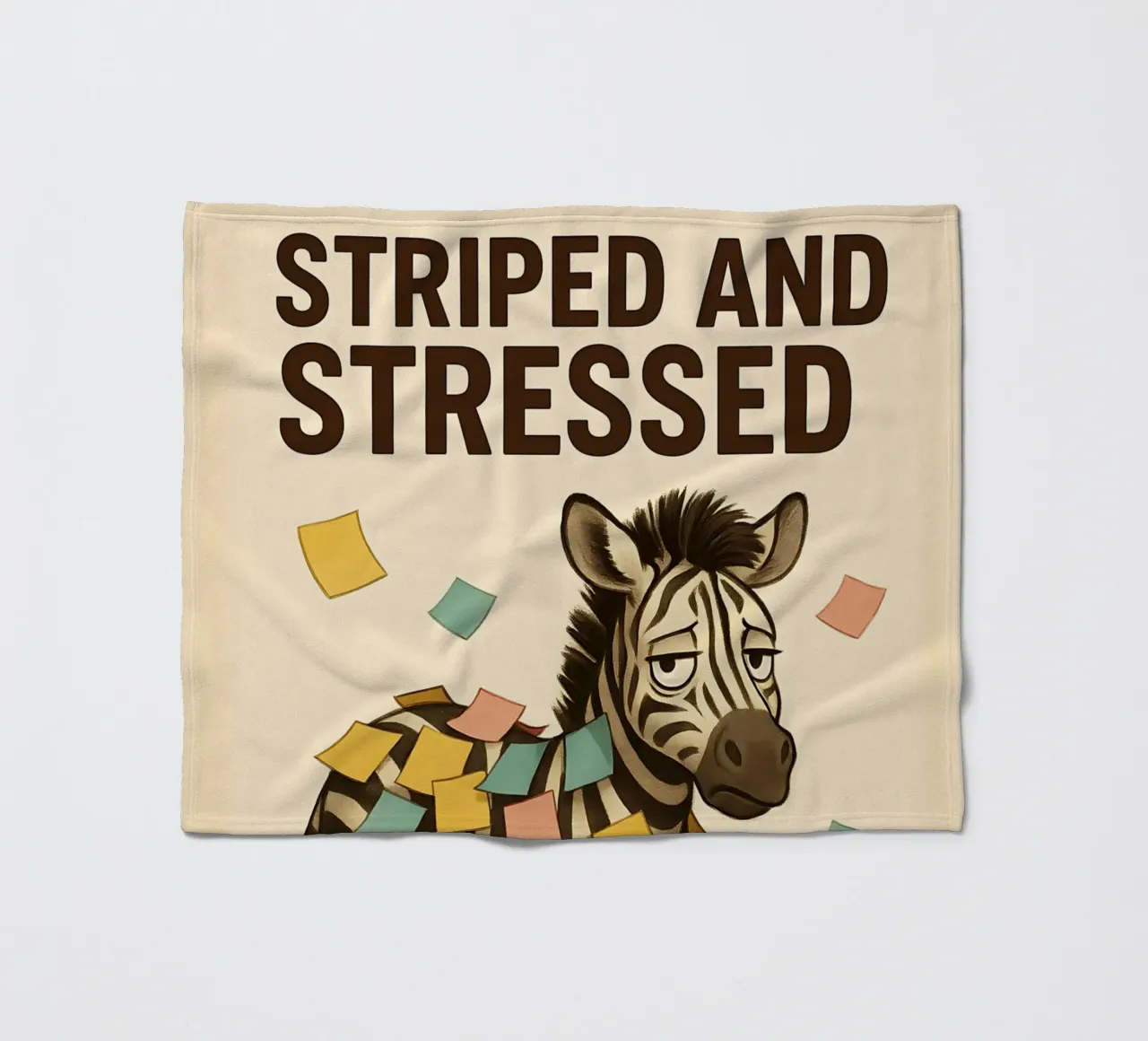 Meme divertente sulla zebra coperta in pile da Funny Humor Art