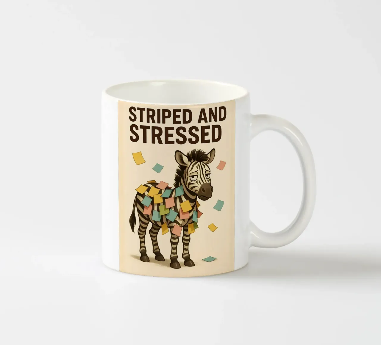Meme divertente sulla zebra tazza in ceramica da Funny Humor Art