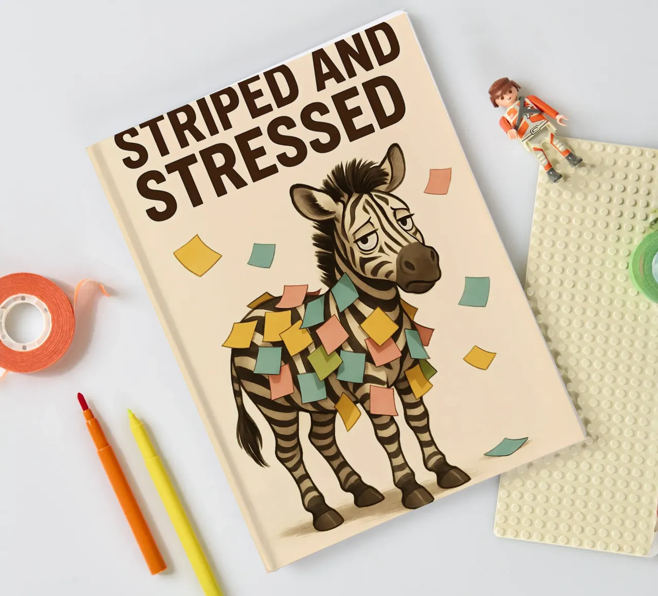 Funny Zebra Meme notebook by Funny Humor Art