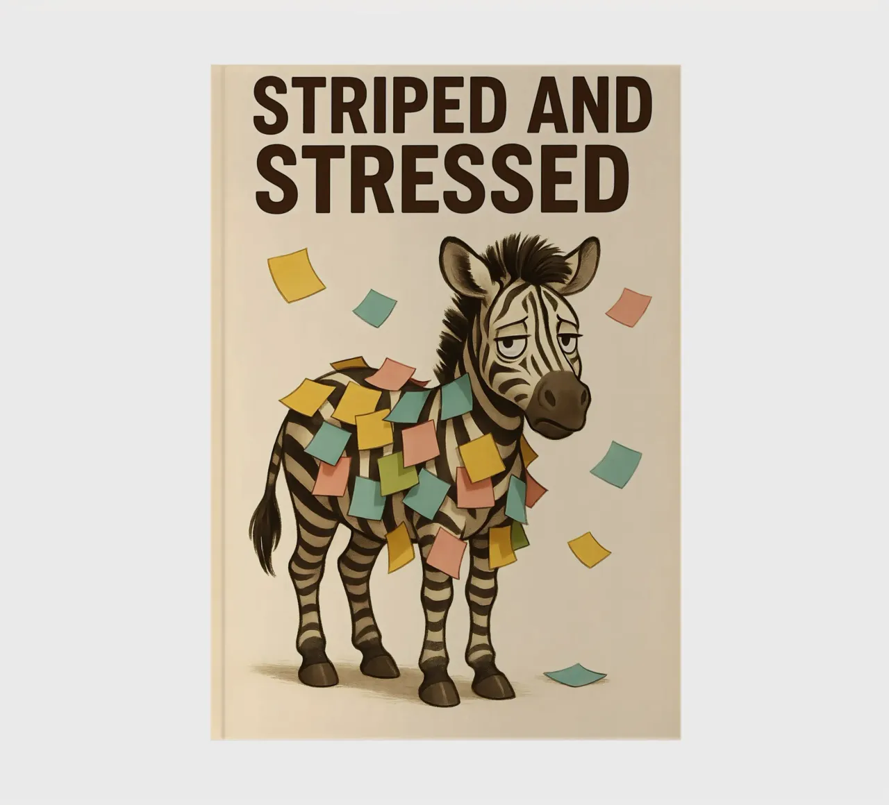 Funny Zebra Meme notebook by Funny Humor Art