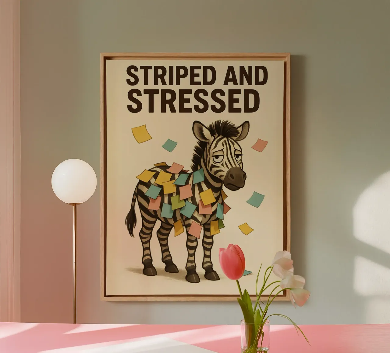 Funny Zebra Meme canvas by Funny Humor Art