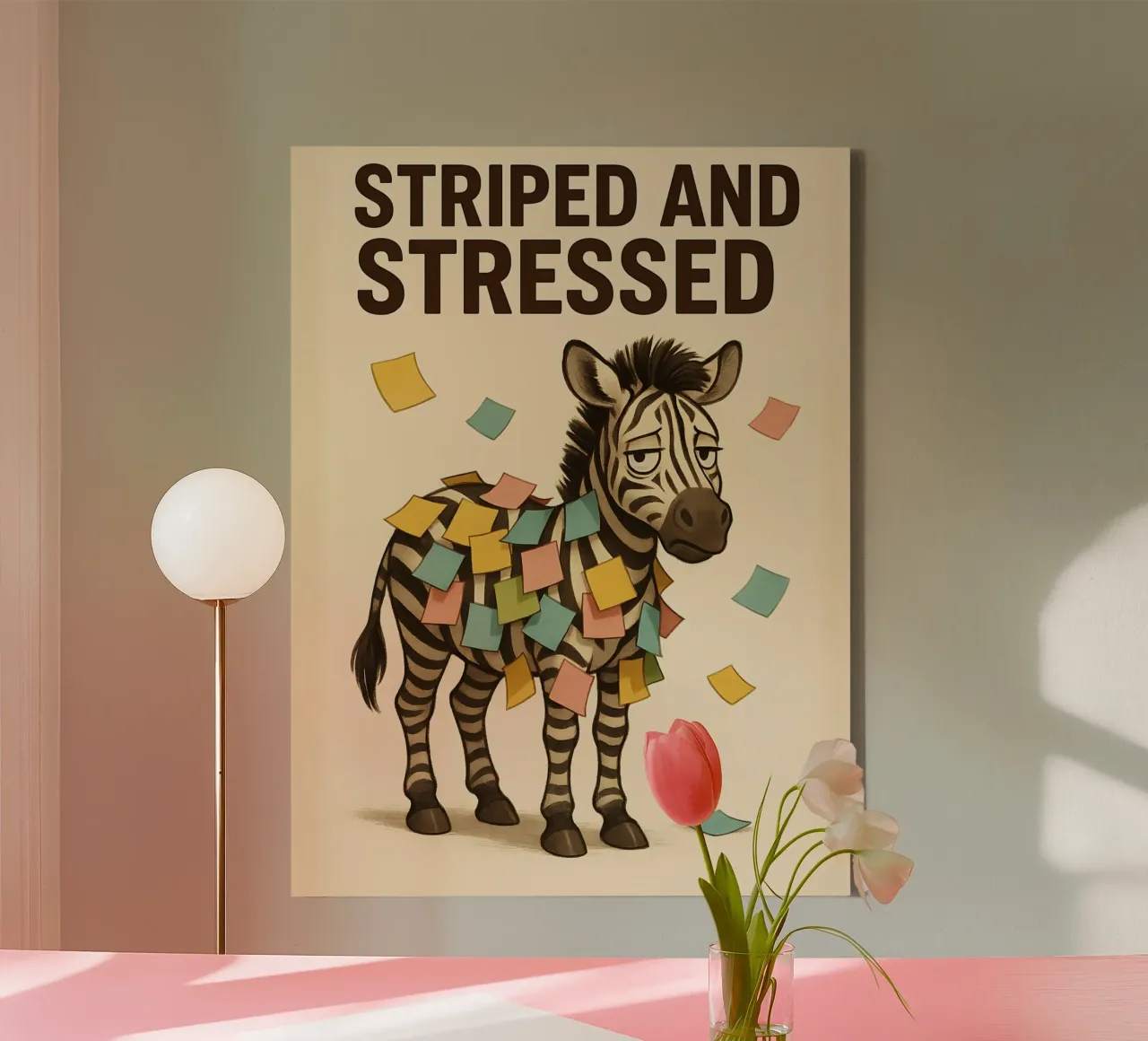 Funny Zebra Meme canvas by Funny Humor Art