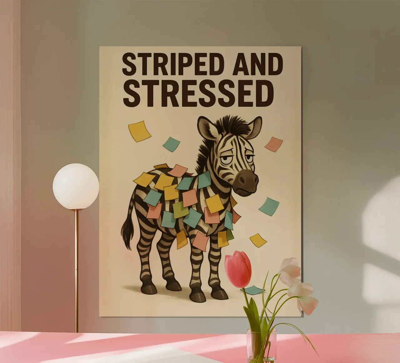 Meme divertente sulla zebra carta hahnemühle da Funny Humor Art