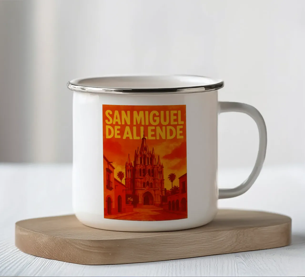 San Miguel de Allende - Lo scintillio di una perla messicana tazza in smalto da JETLAG | affiches voyage